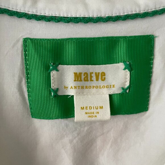 Maeve White Crop Top with Colorful Coral Print - Picture 6 of 9